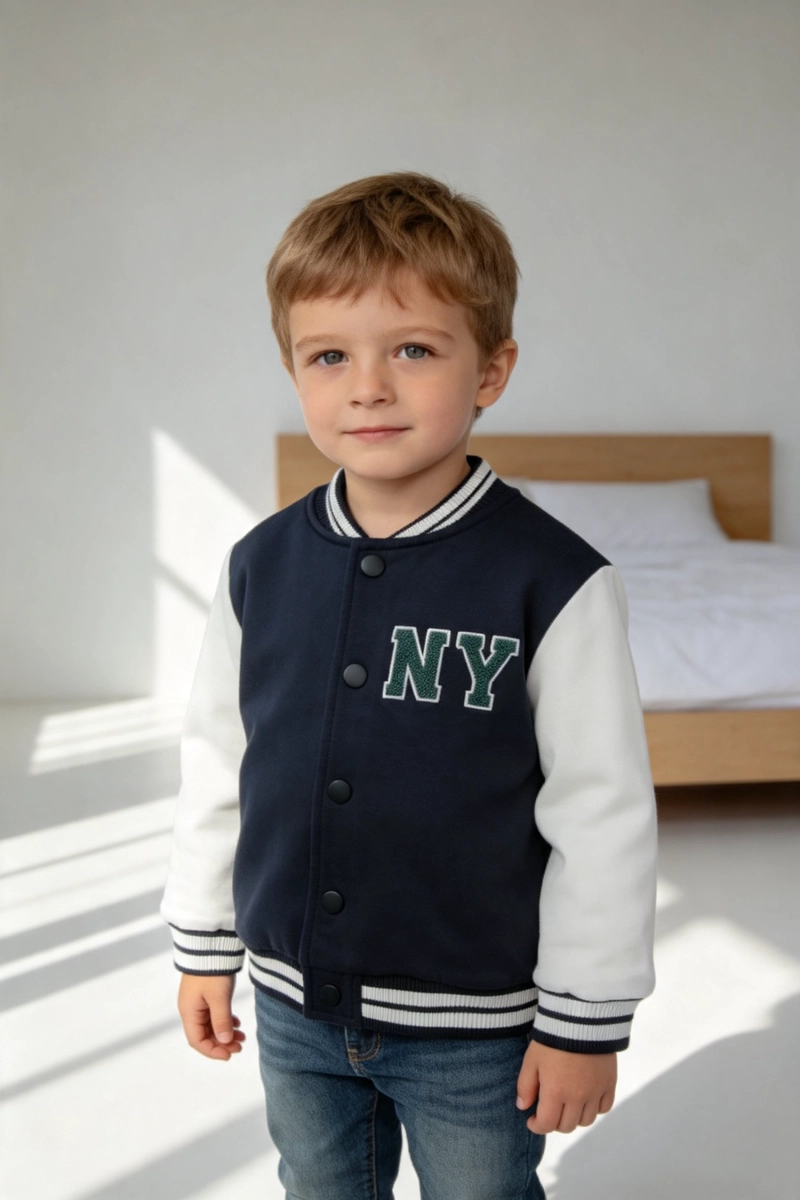 POLERON BOMBER AZUL MARINO NIÑO 6-9M A 4-5A COLLOKY - 2