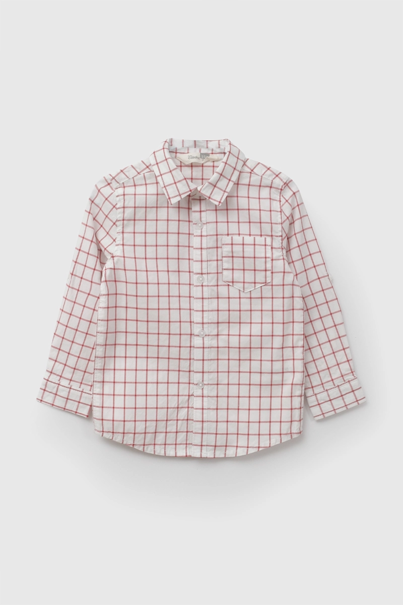 CAMISA POPELINA ROJO NIÑO 6-9M A 4-5A COLLOKY - 1