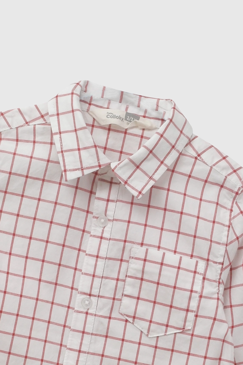CAMISA POPELINA ROJO NIÑO 6-9M A 4-5A COLLOKY - 3