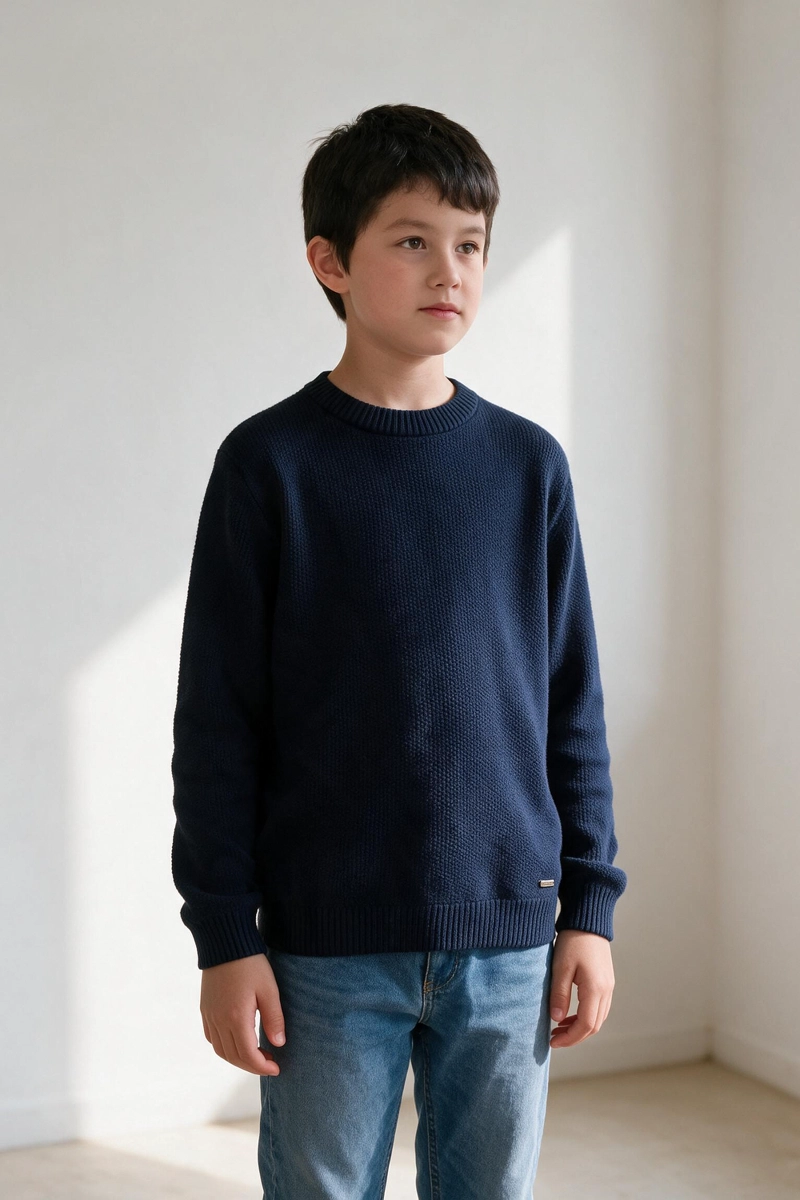 SWEATER TEJIDO AZUL NIÑO 3-4A A 12-13A COLLOKY - 3