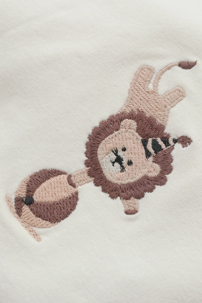 CONJUNTO LEON BORDADO POLYCOTTON BEIGE NIÑO RN A 6-9M COLLOKY - 4