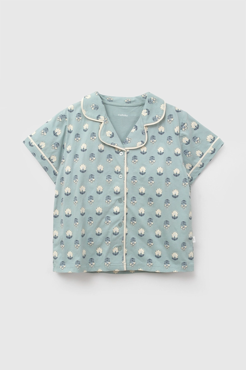 PIJAMA FLORES AZUL NIÑA 2A A 12A COLLOKY - 2