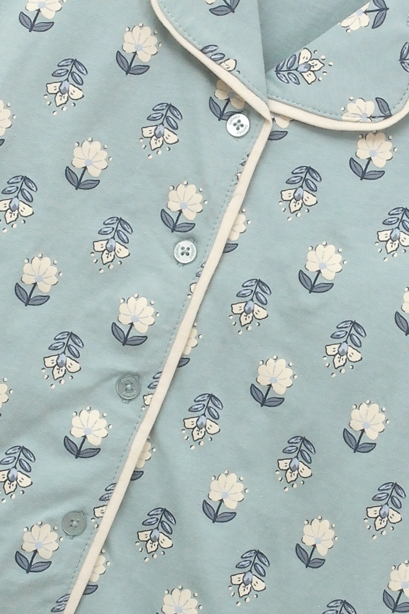 PIJAMA FLORES AZUL NIÑA 2A A 12A COLLOKY - 4