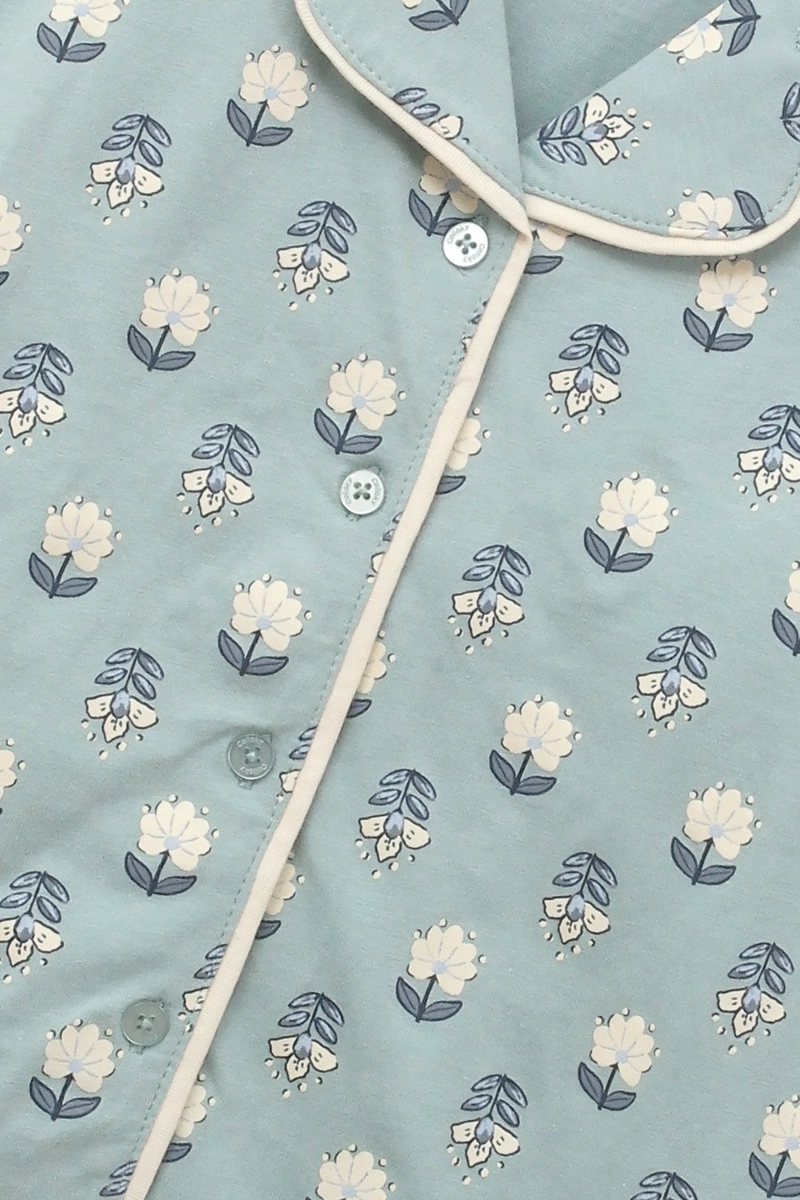 PIJAMA FLORES AZUL NIÑA 2A A 12A COLLOKY - 5