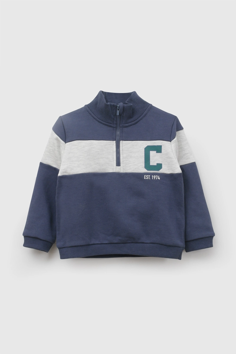 POLERON VARSITY AZUL NIÑO 6-9M A 4-5A COLLOKY - 1