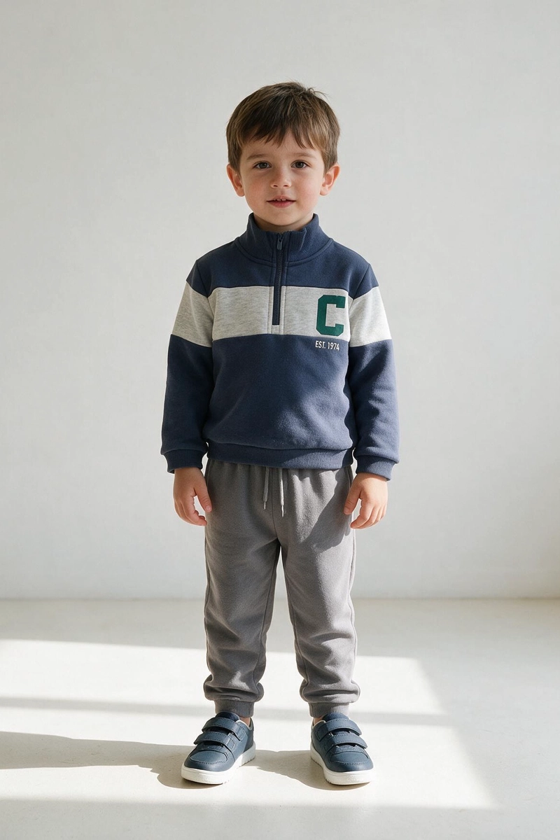 POLERON VARSITY AZUL NIÑO 6-9M A 4-5A COLLOKY - 2
