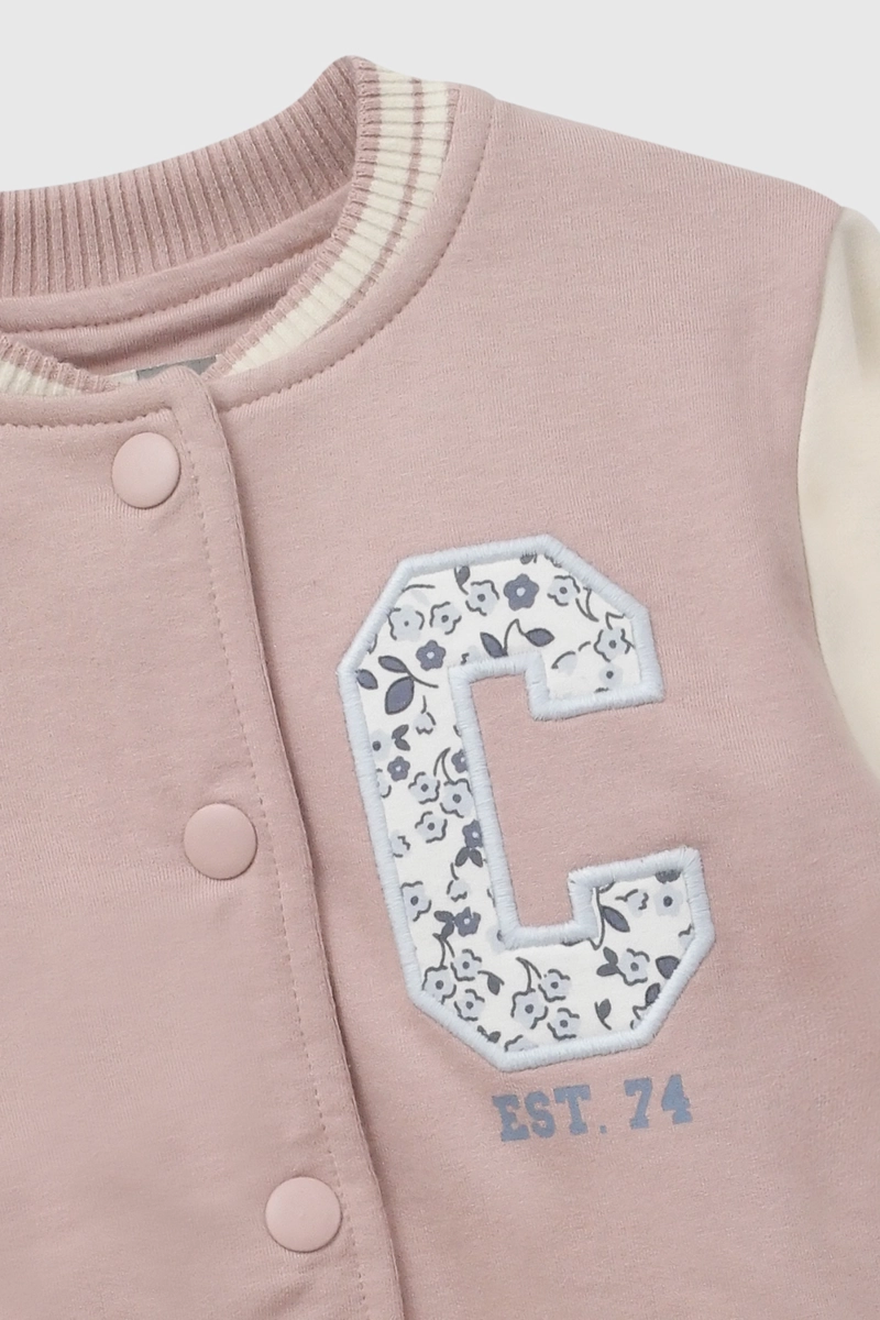 POLERON BOMBER ROSA VIEJO NIÑA 6-9M A 4-5A COLLOKY - 3