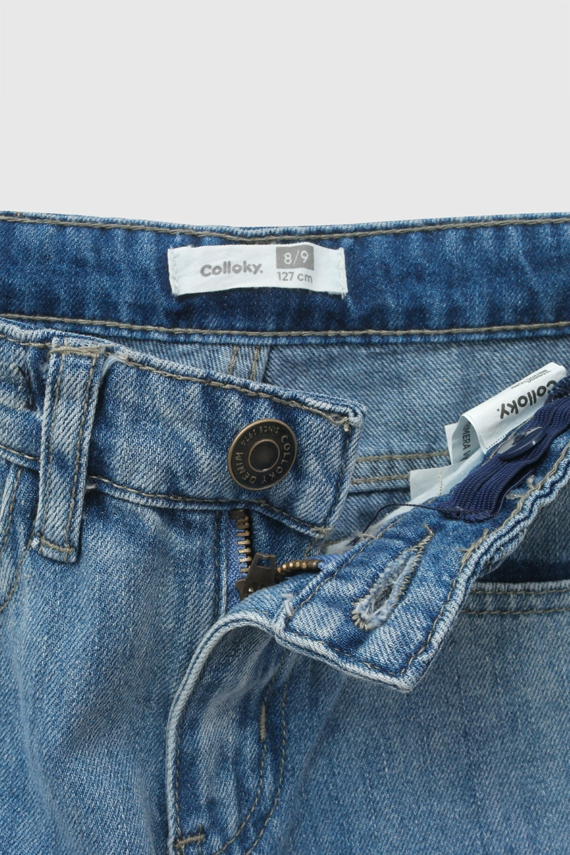 JEANS MEZCLILLA AJUSTABLE NIÑO DENIM 3-4A A 12-13A - 4