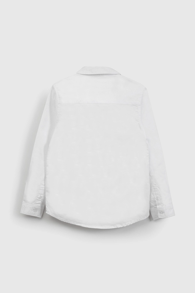 CAMISA MANGA LARGA OXFORD BLANCO NIÑO 6-9M A 4-5A - 2