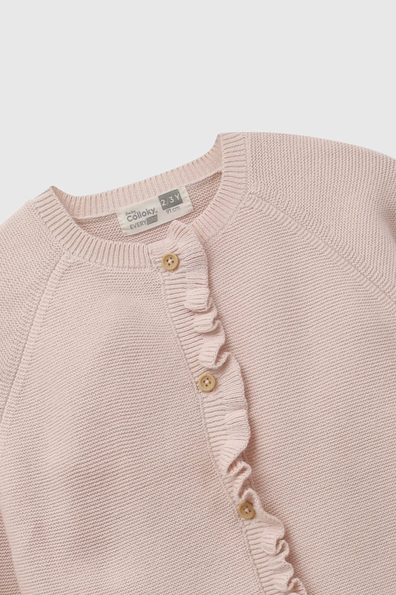 CHALECO BOTONES ROSA VIEJO NIÑA 6-9M A 4-5A COLLOKY - 4