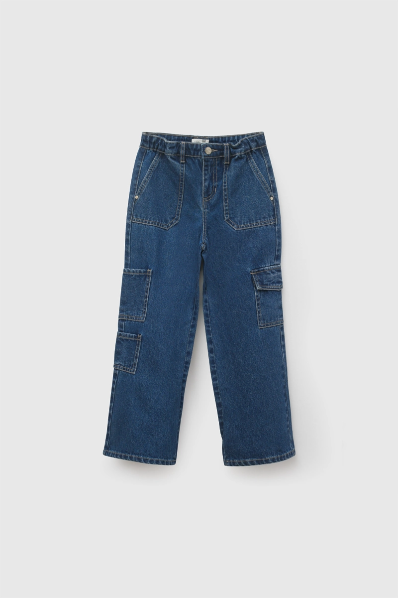 JEANS CARGO AZUL NIÑA 3-4A A 12-13A COLLOKY - 1