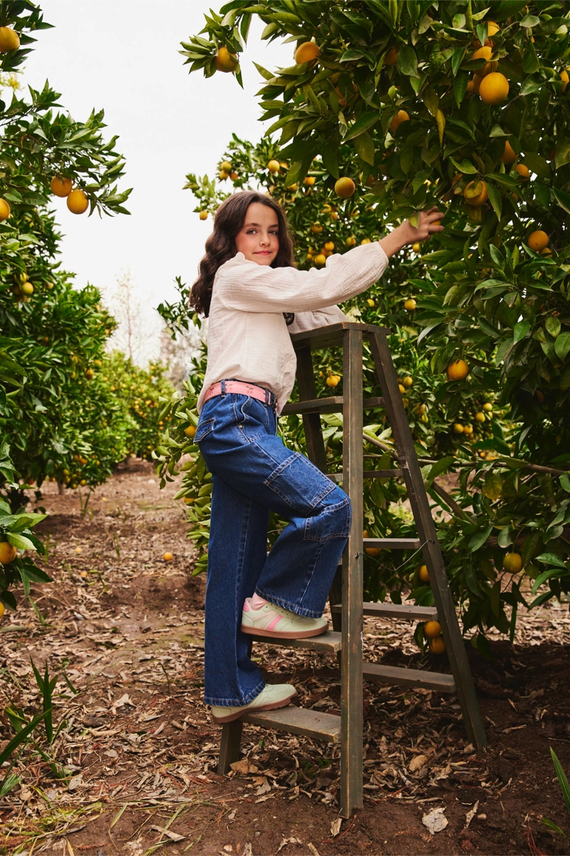 JEANS CARGO AZUL NIÑA 3-4A A 12-13A COLLOKY - 2