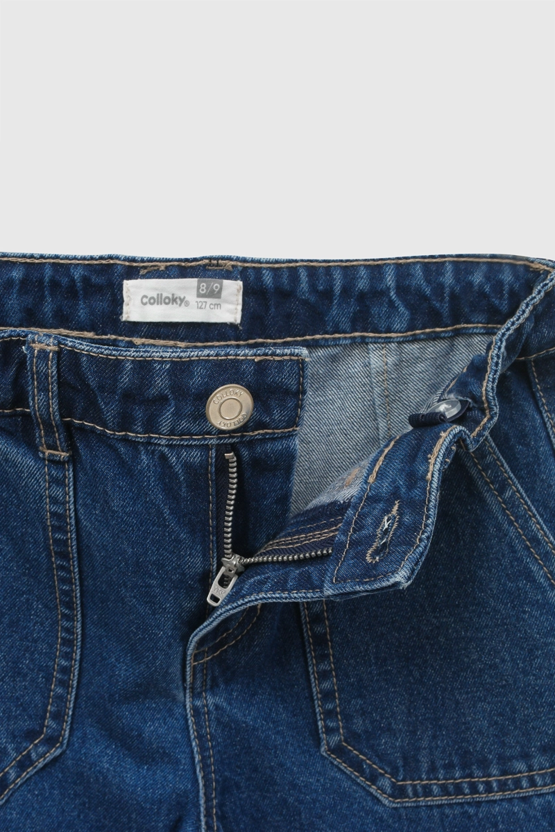 JEANS CARGO AZUL NIÑA 3-4A A 12-13A COLLOKY - 3