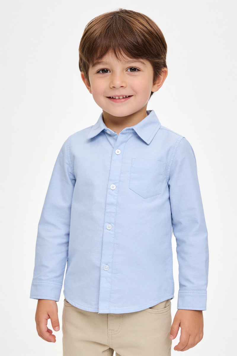 CAMISA OXFORD CELESTE NIÑO 6-9M A 4-5A COLLOKY - 2
