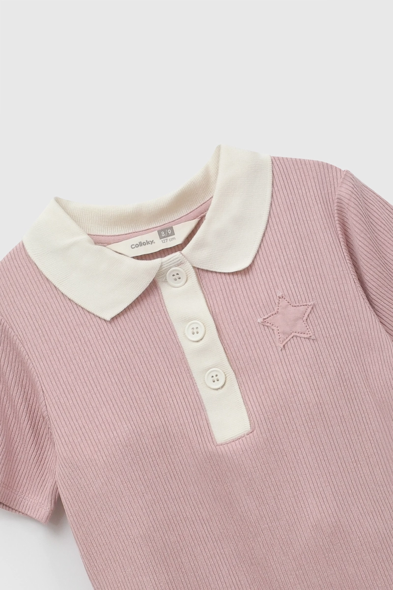 POLERA POLO CREMA NIÑA 3-4A A 12-13A COLLOKY - 3