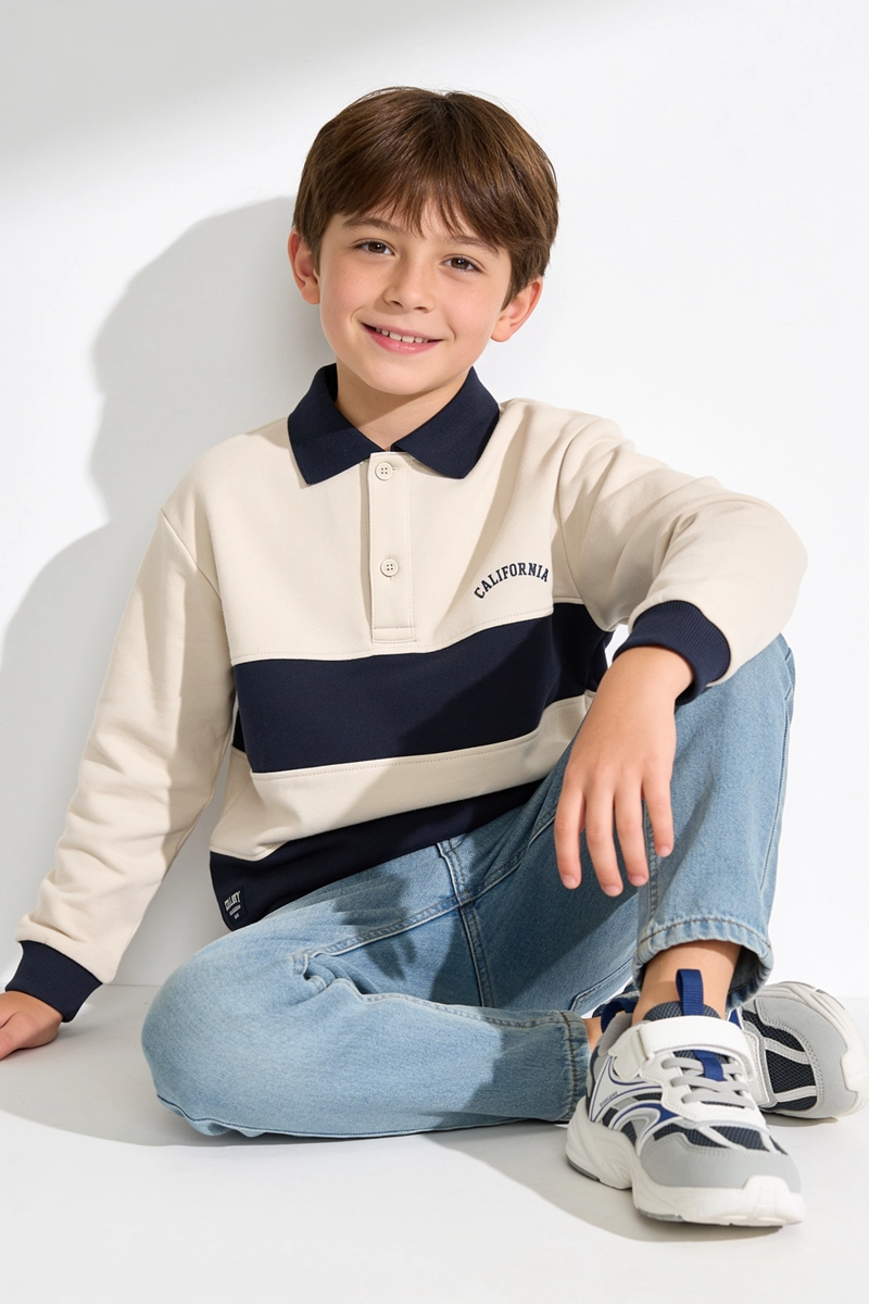 POLERON POLO AZUL MARINO NIÑO 3-4A A 12-13A COLLOKY - 3