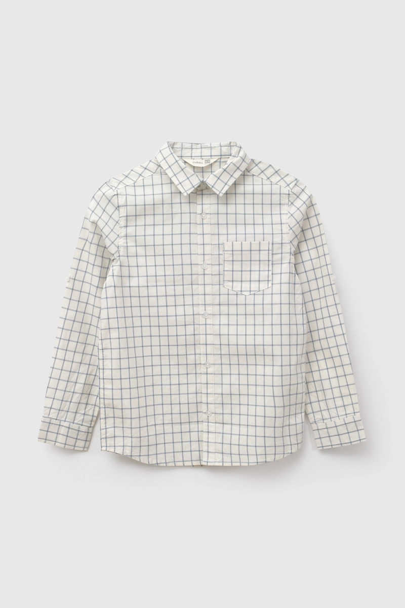CAMISA POPELINA AZUL NIÑO 3-4A A 12-13A COLLOKY - 1