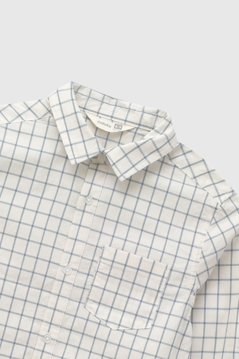 CAMISA POPELINA AZUL NIÑO 3-4A A 12-13A COLLOKY - 3
