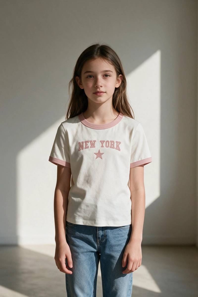 POLERA NEW YORK CREMA NIÑA 3-4A A 12-13A COLLOKY - 3