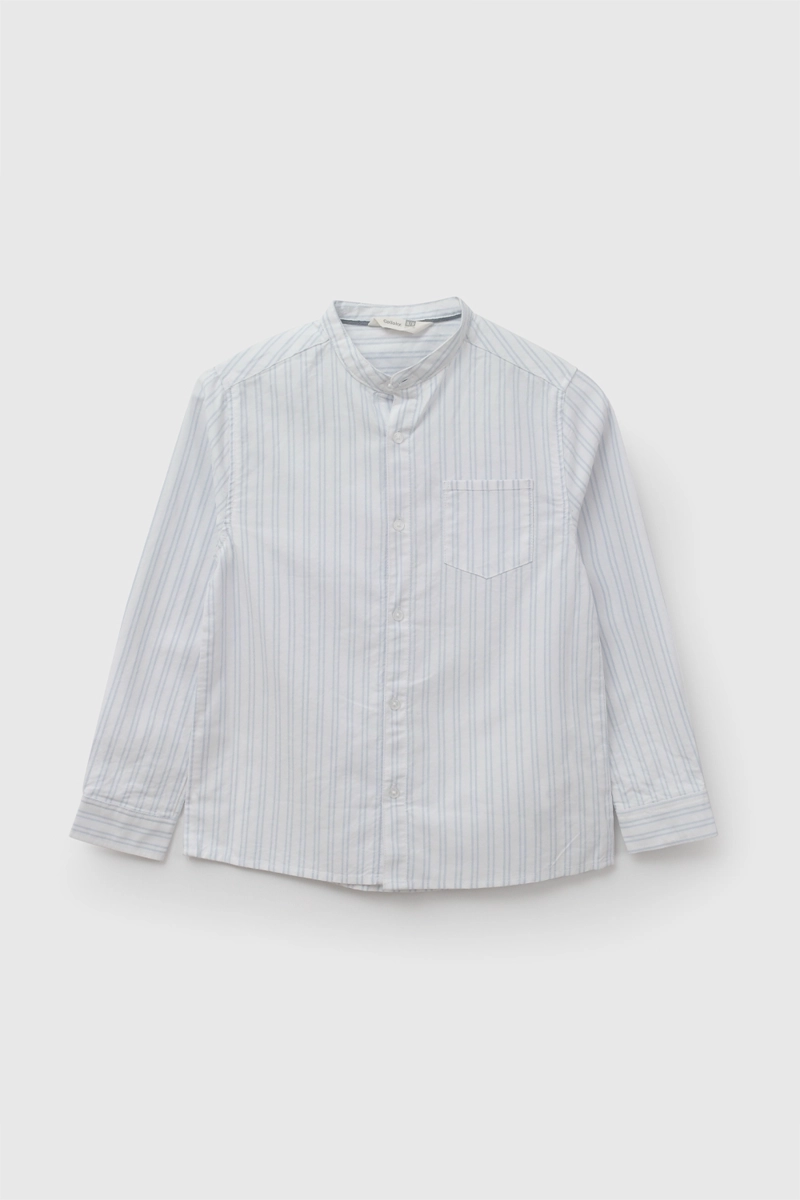 CAMISA MANGA LARGA OXFORD NIÑO CELESTE 3-4A A 12-13A - 1