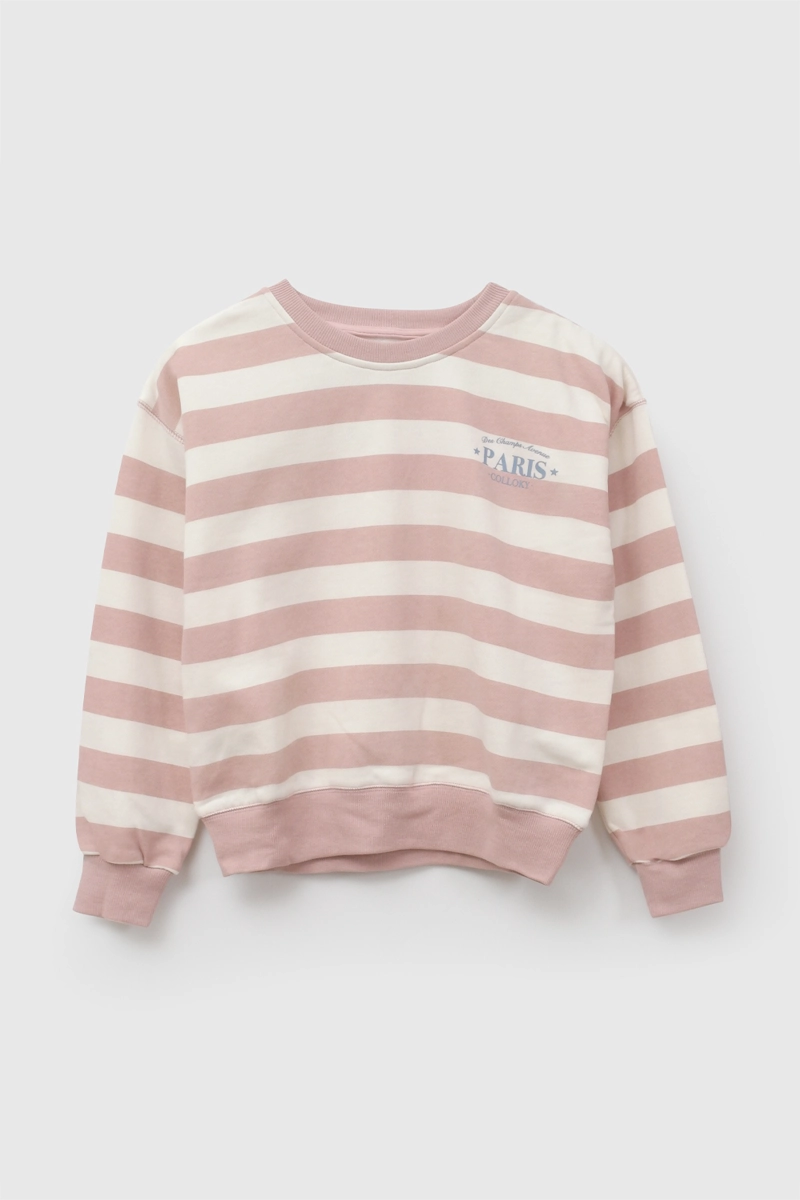 POLERON PARIS RAYAS ROSA VIEJO NIÑA 3-4A A 12-13A COLLOKY - 1