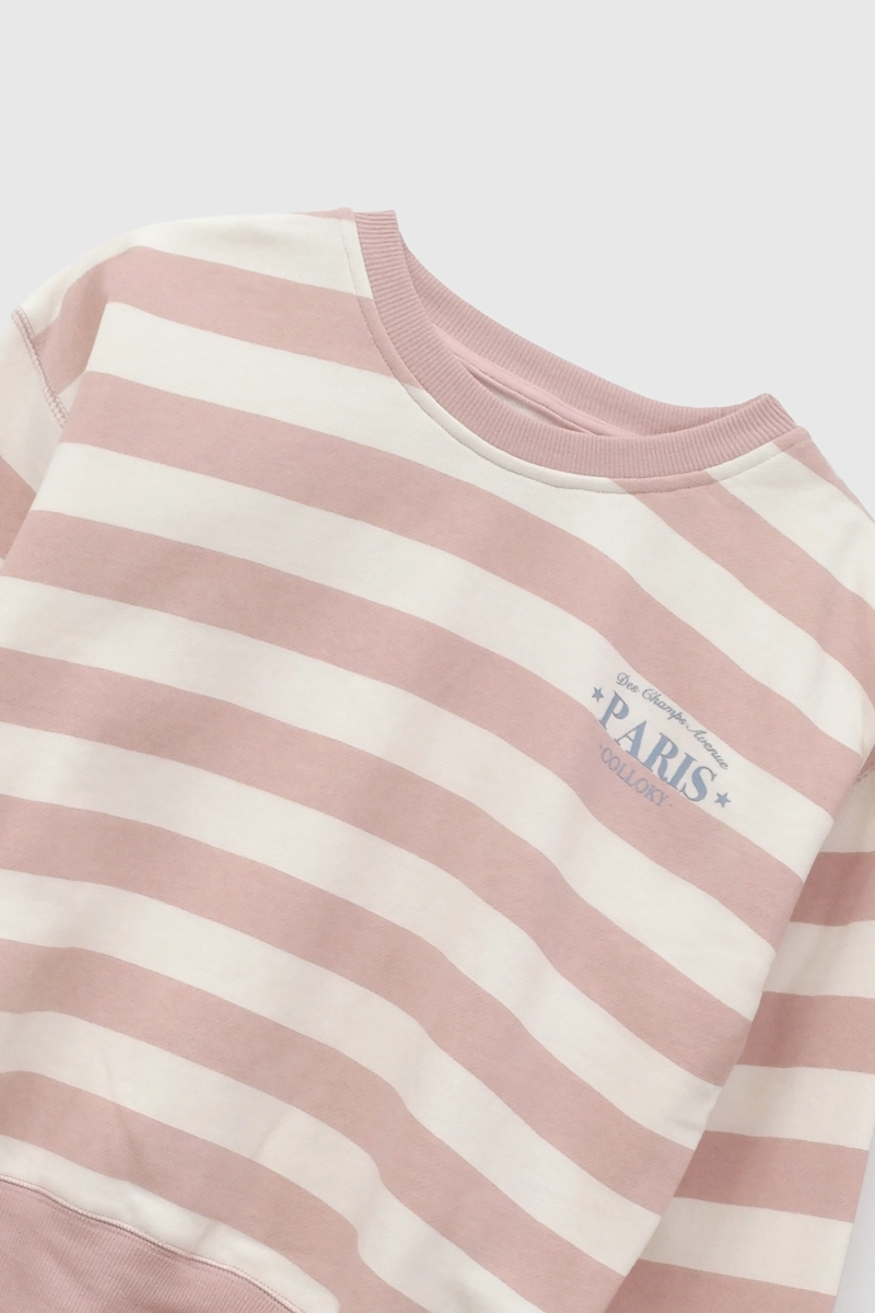 POLERON PARIS RAYAS ROSA VIEJO NIÑA 3-4A A 12-13A COLLOKY - 3