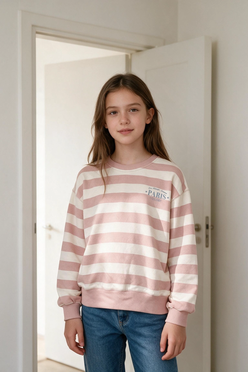 POLERON PARIS RAYAS ROSA VIEJO NIÑA 3-4A A 12-13A COLLOKY - 3