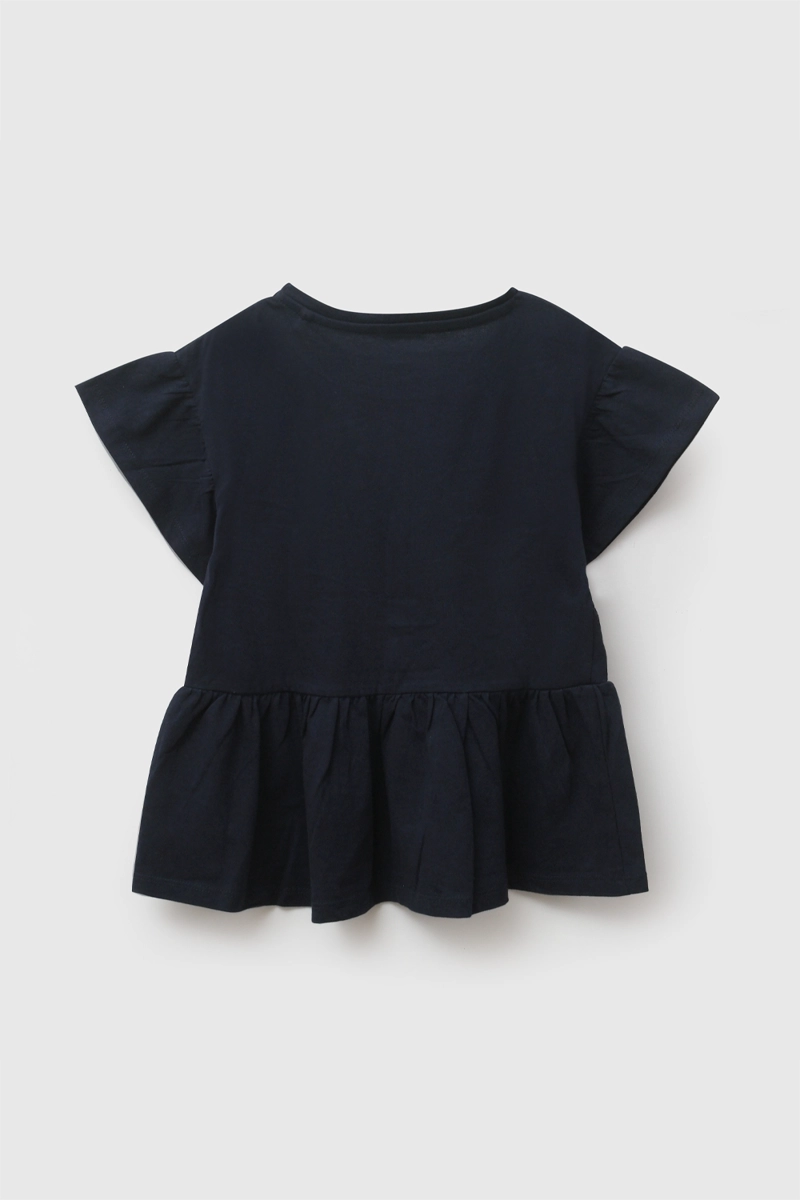 POLERA MANGA VUELOS AZUL NIÑA 3-4A A 12-13A COLLOKY - 2