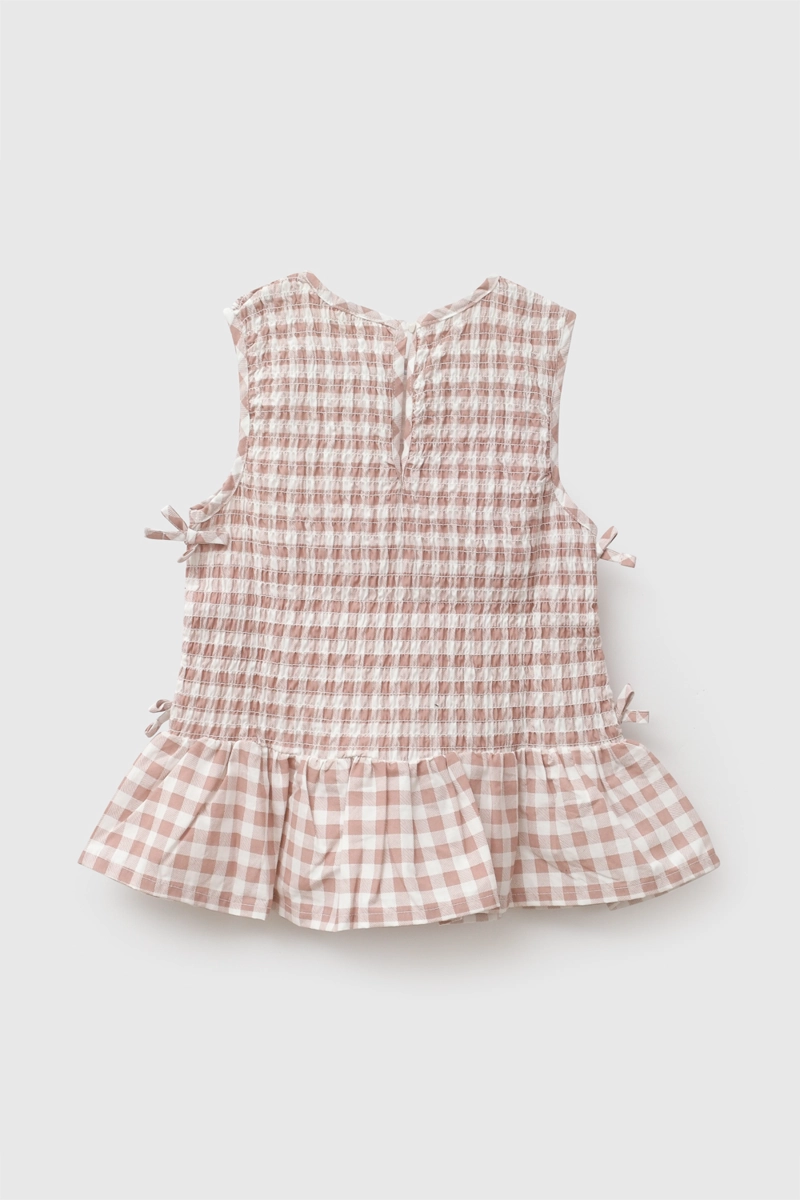 BLUSA CUADROS ROSA VIEJO NIÑA 3-4A A 12-13A COLLOKY - 2