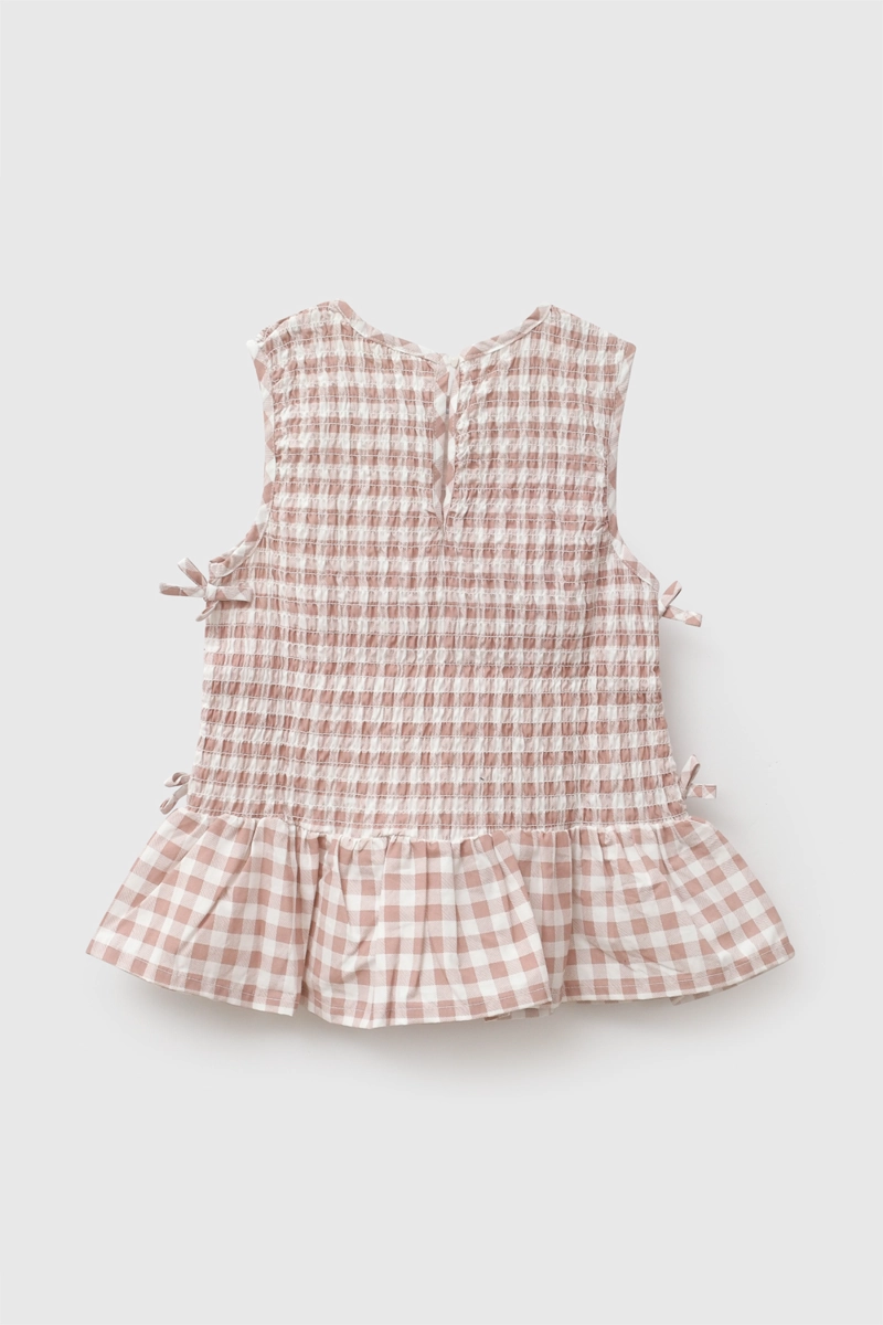 BLUSA CUADROS ROSA VIEJO NIÑA 3-4A A 12-13A COLLOKY - 3