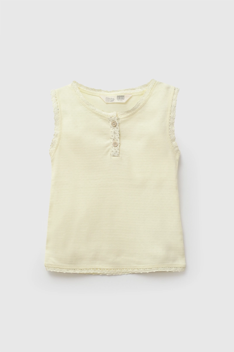 POLERA SIN MANGAS AMARILLO NIÑA 6-9M A 4-5A COLLOKY - 1