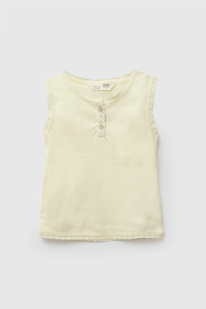 POLERA SIN MANGAS AMARILLO NIÑA 6-9M A 4-5A COLLOKY - 1