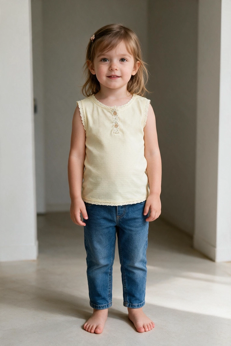POLERA SIN MANGAS AMARILLO NIÑA 6-9M A 4-5A COLLOKY - 2