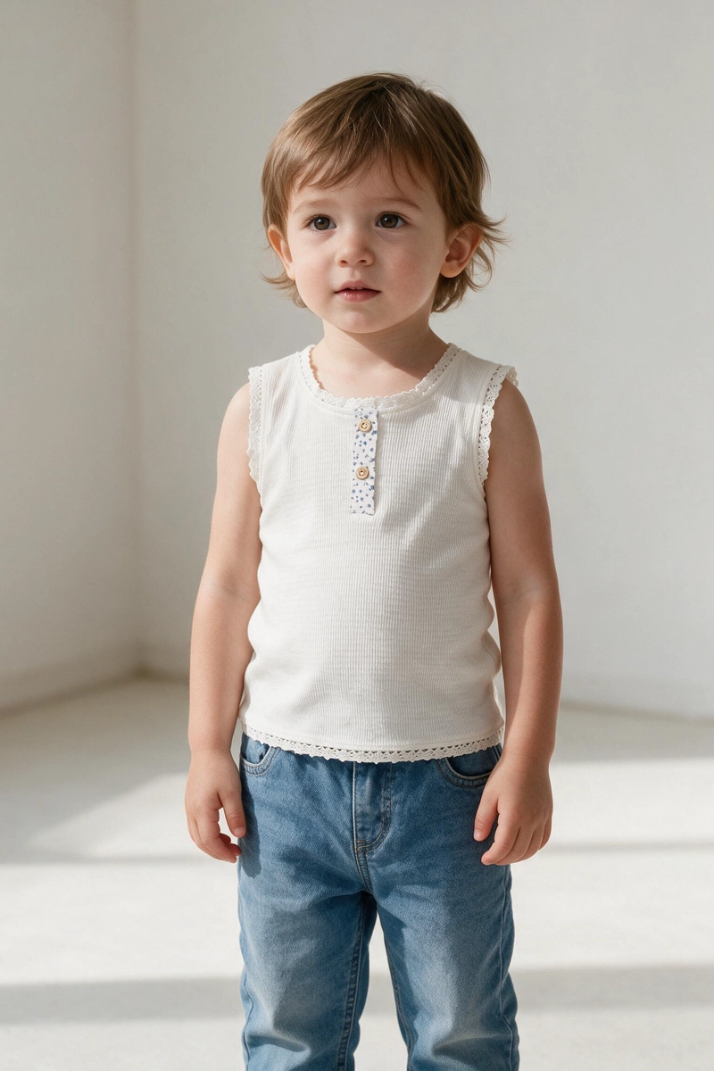 POLERA SIN MANGAS CREMA NIÑA 6-9M A 4-5A COLLOKY - 2