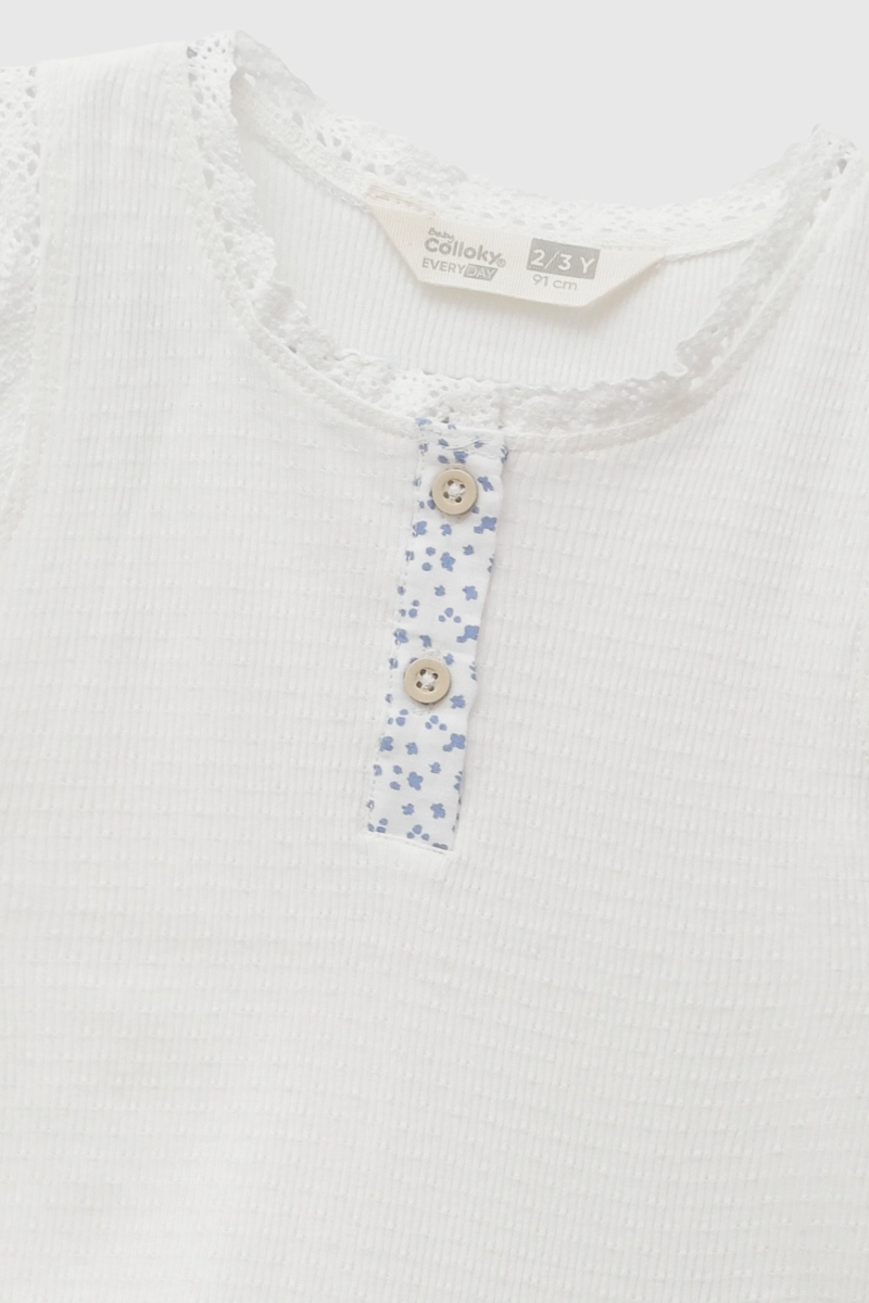 POLERA SIN MANGAS CREMA NIÑA 6-9M A 4-5A COLLOKY - 3