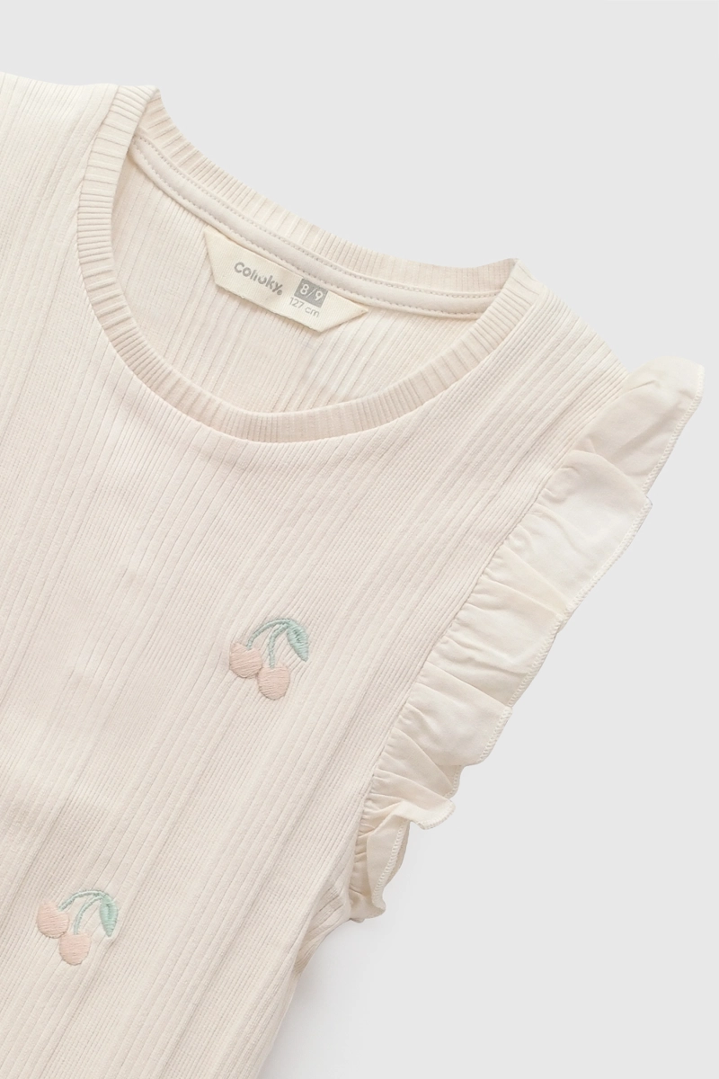 POLERA SIN MANGA CREMA NIÑA 3-4A A 12-13A COLLOKY - 3