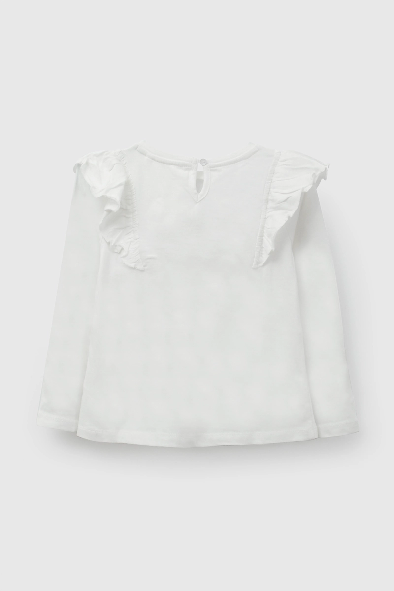 POLERA NIÑA JERSEY VUELOS BLANCO 6-9M A 4-5A - 2