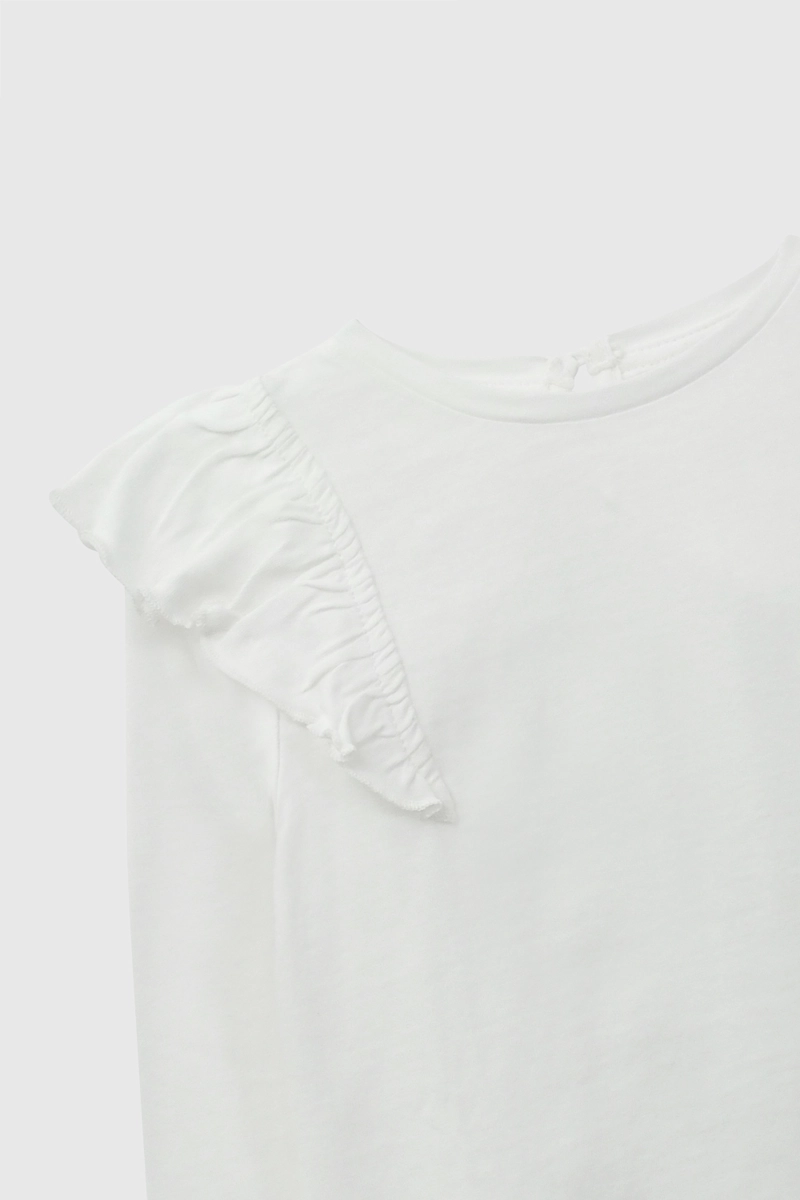 POLERA NIÑA JERSEY VUELOS BLANCO 6-9M A 4-5A - 3