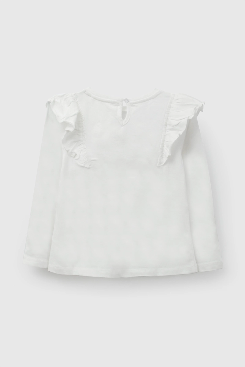 POLERA NIÑA JERSEY VUELOS BLANCO 6-9M A 4-5A - 3