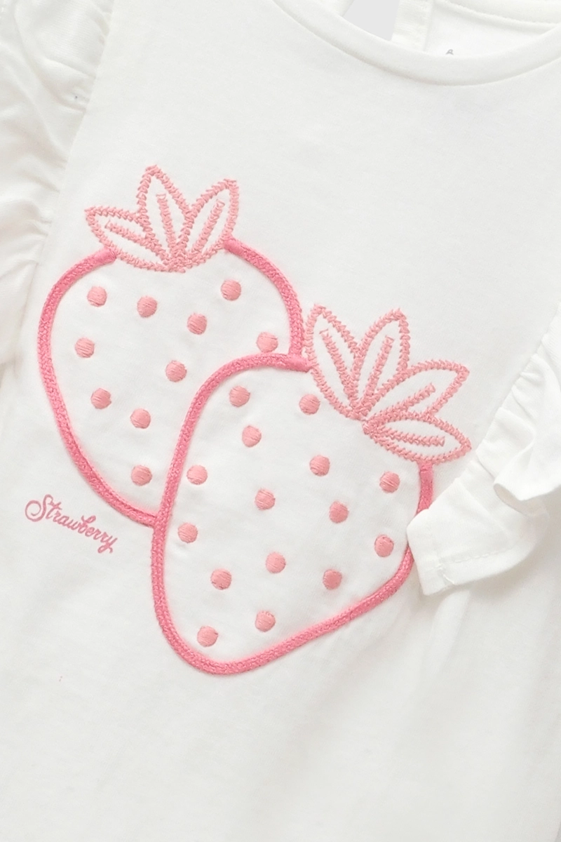 POLERA FRUTILLAS BLANCO NIÑA 6-9M A 4-5A COLLOKY - 3