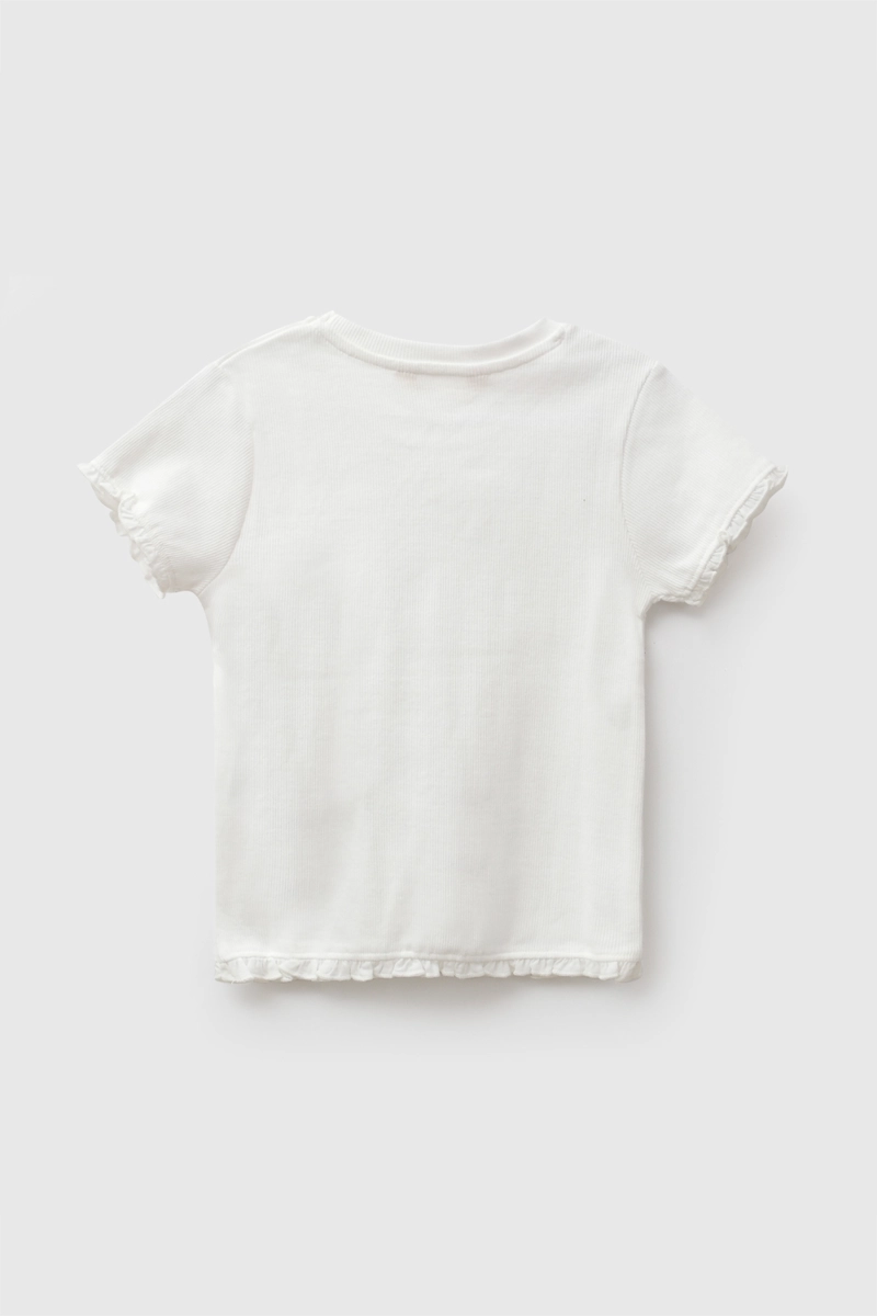 POLERA MANGA CORTA BLANCO NIÑA 3-4A A 12-13A - 2