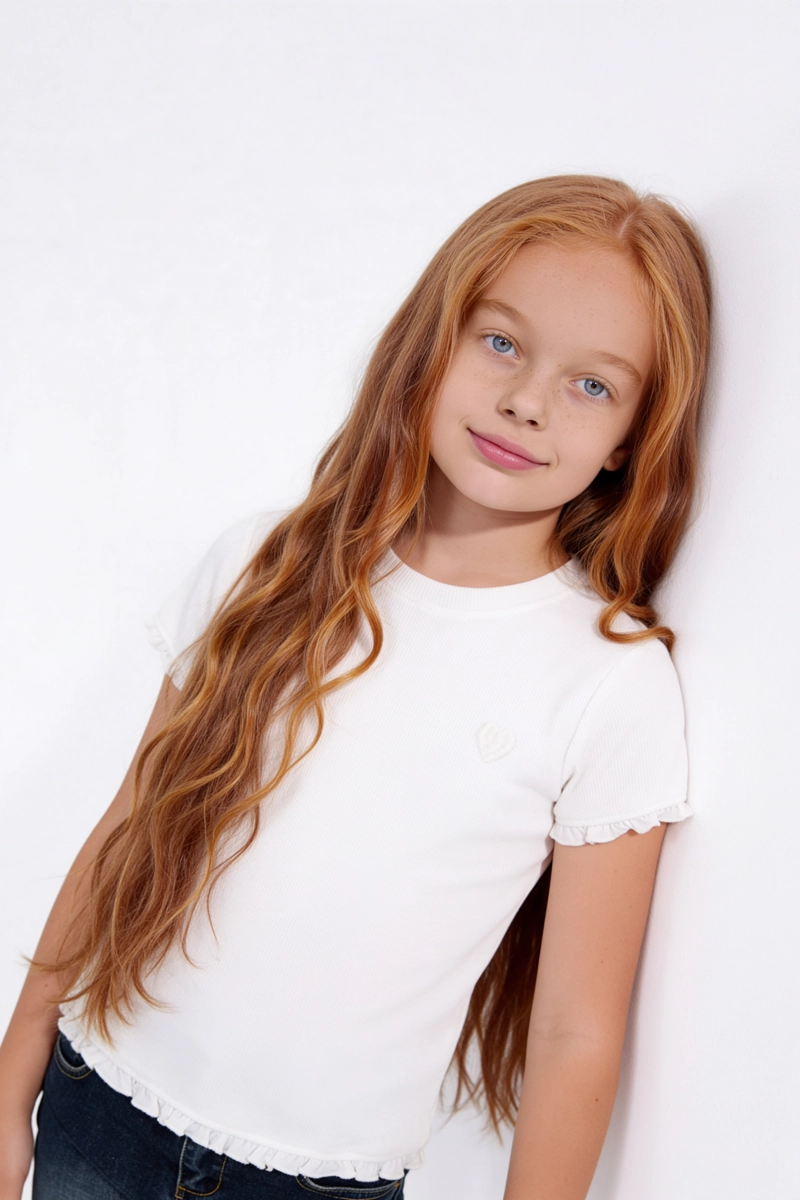 POLERA MANGA CORTA BLANCO NIÑA 3-4A A 12-13A - 3