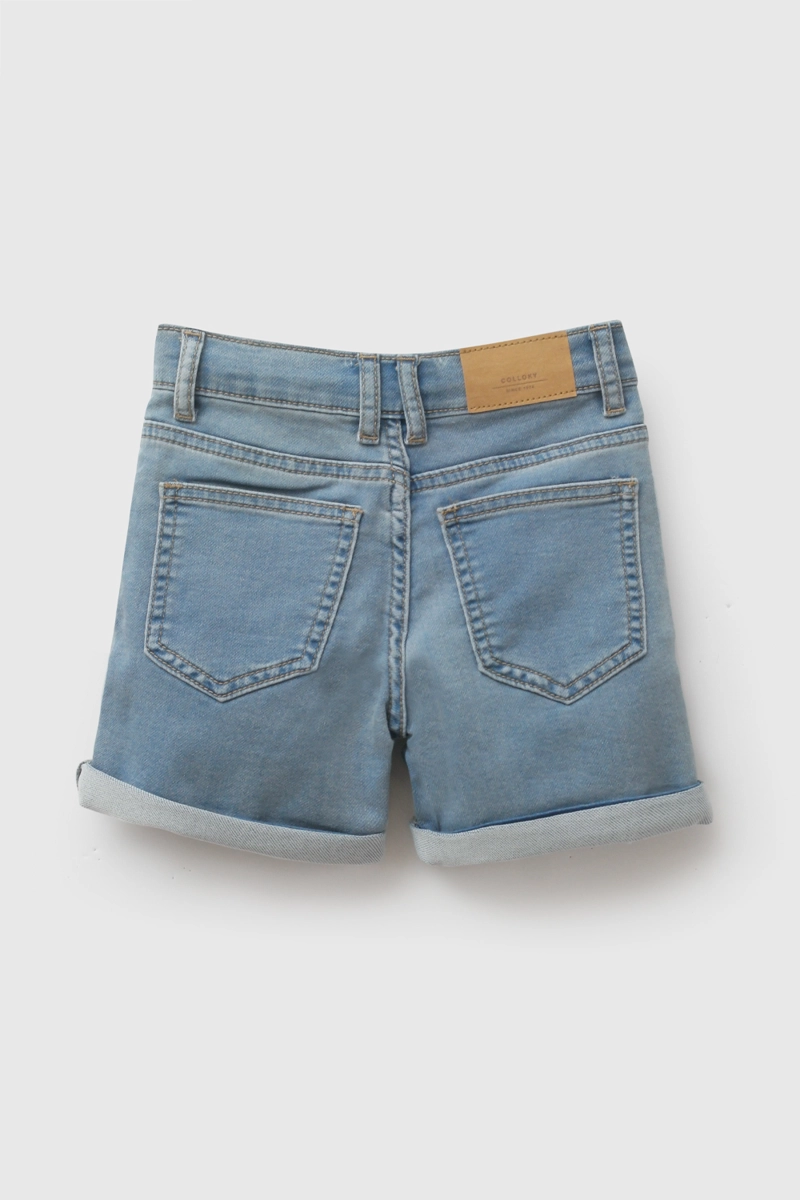 BERMUDA JEANS CELESTE NIÑO 6-9M A 4-5A COLLOKY - 2