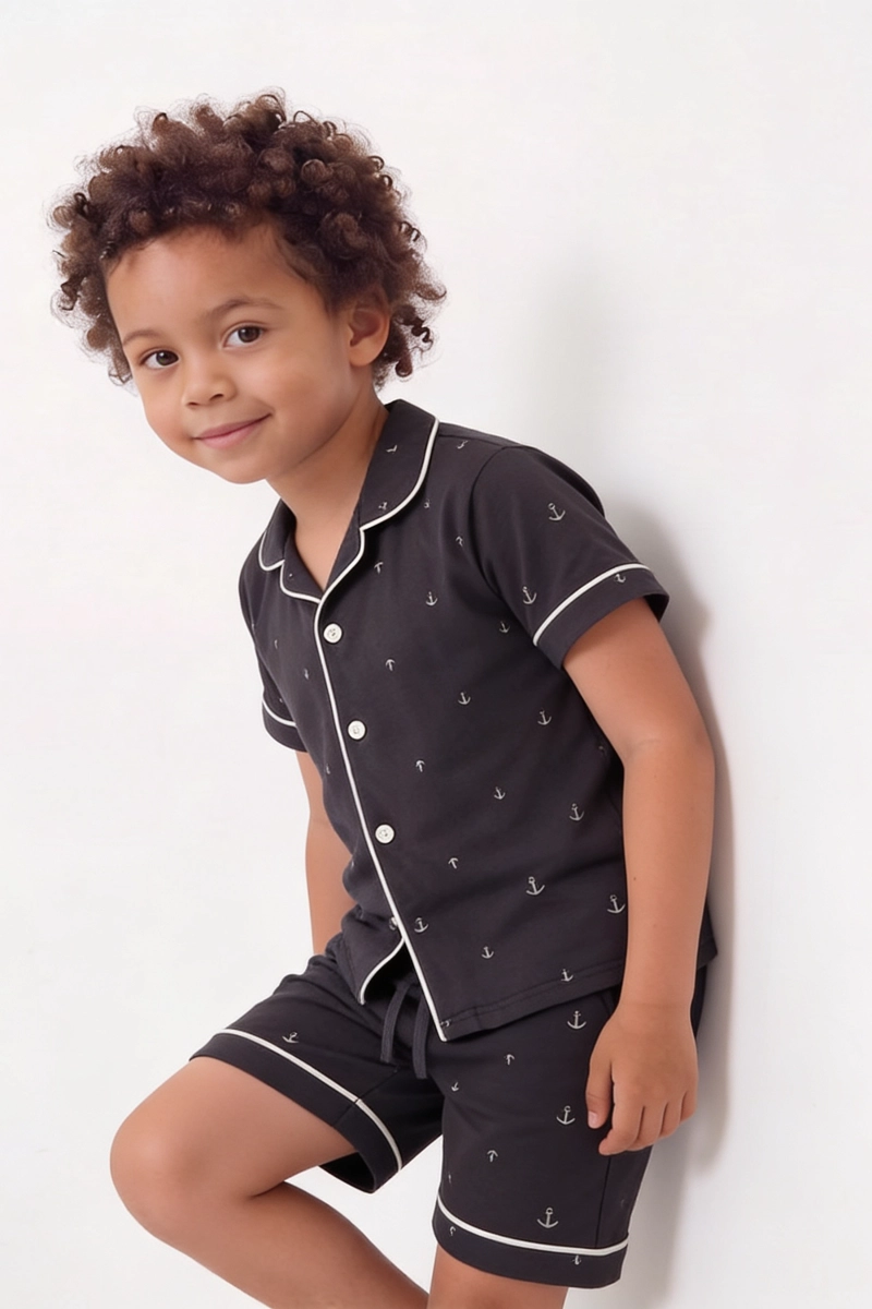 PIJAMA ALGODON NEGRO NIÑO 2A A 12A COLLOKY - 2