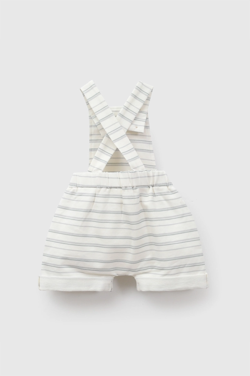 JARDINERA NAVY POLYCOTTON CREMA NIÑO 0-3M A 9-12M COLLOKY - 2