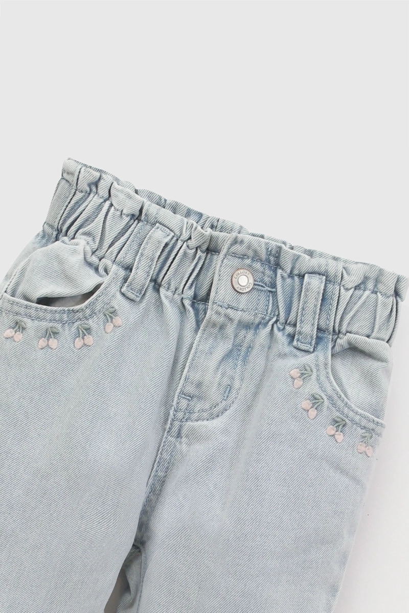 JEANS MEZCLILLA ESTRELLAS CELESTE NIÑA 6-9M A 4-5A COLLOKY - 3