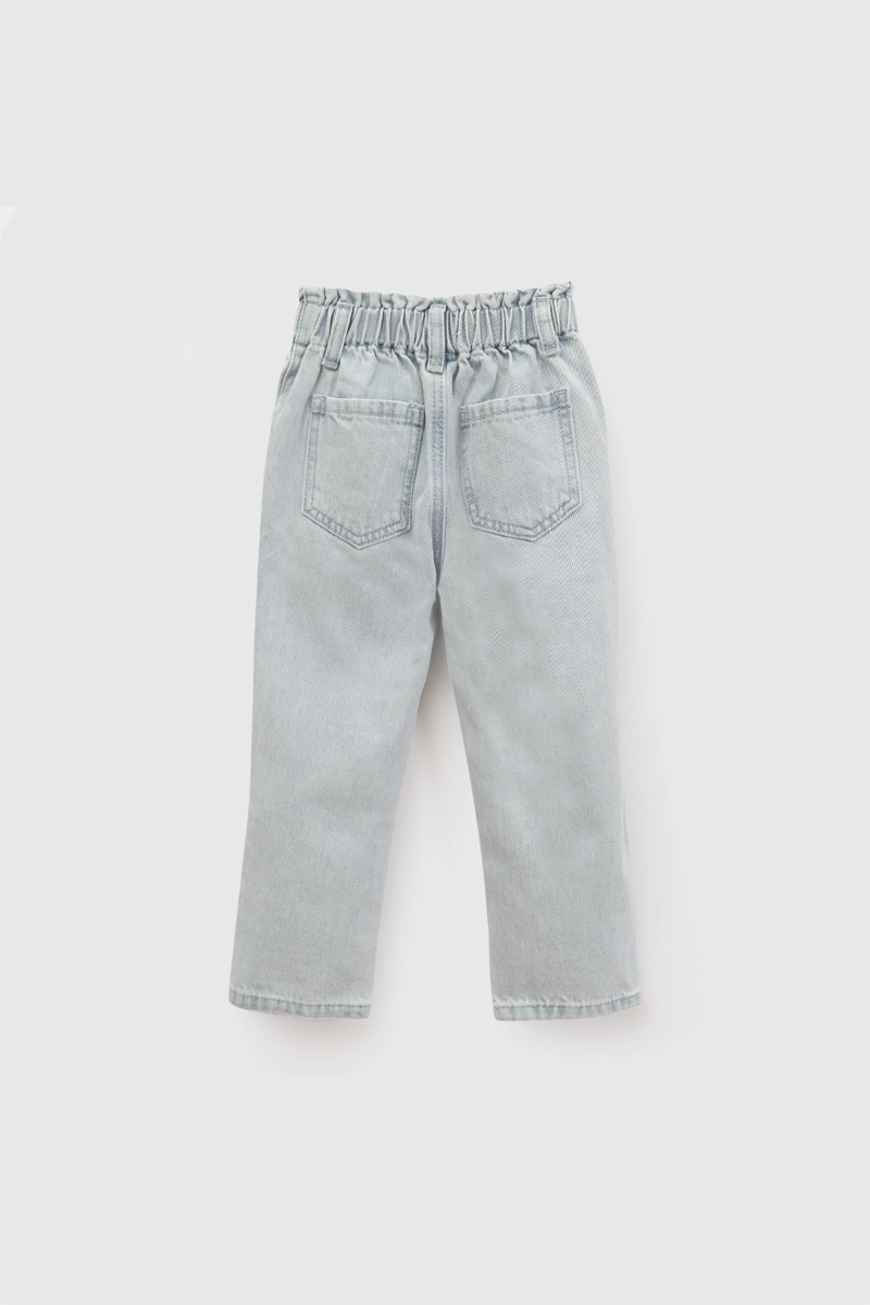 JEANS MEZCLILLA ESTRELLAS CELESTE NIÑA 6-9M A 4-5A COLLOKY - 4