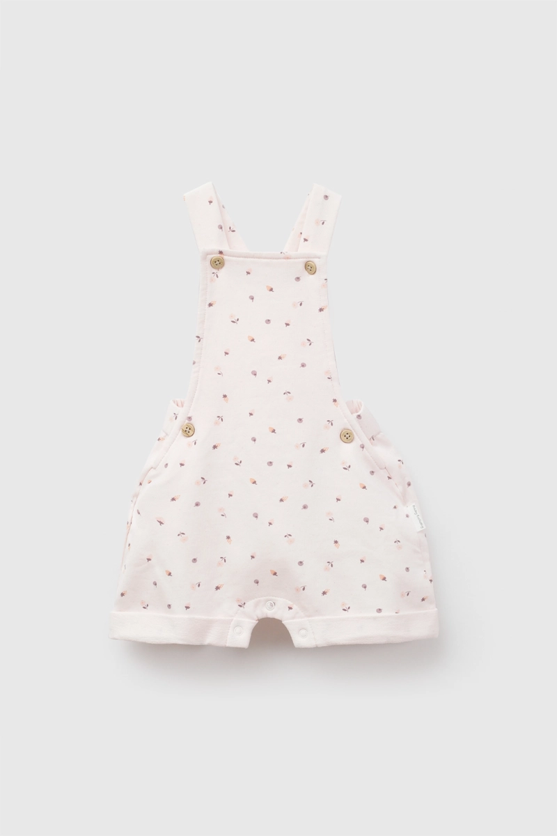 JARDINERA FLORES POLYCOTTON ROSADO CLARO NIÑA 0-3M A 9-12M COLLOKY - 1
