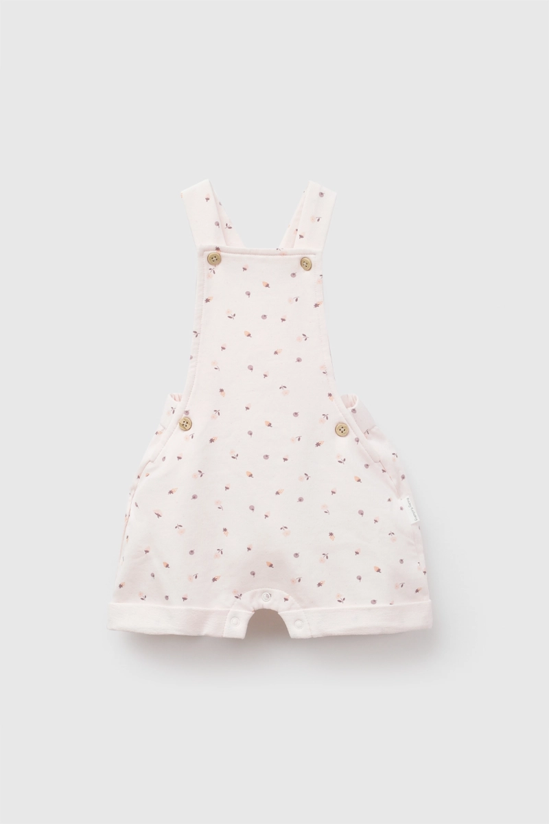 JARDINERA FLORES POLYCOTTON ROSADO CLARO NIÑA 0-3M A 9-12M COLLOKY - 1
