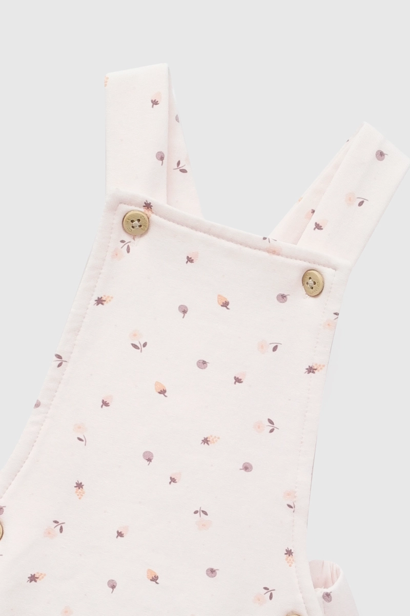 JARDINERA FLORES POLYCOTTON ROSADO CLARO NIÑA 0-3M A 9-12M COLLOKY - 3